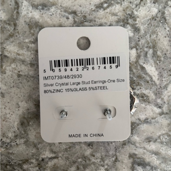 PrettyLittleThing Silver Crystal Earrings - Picture 2 of 2